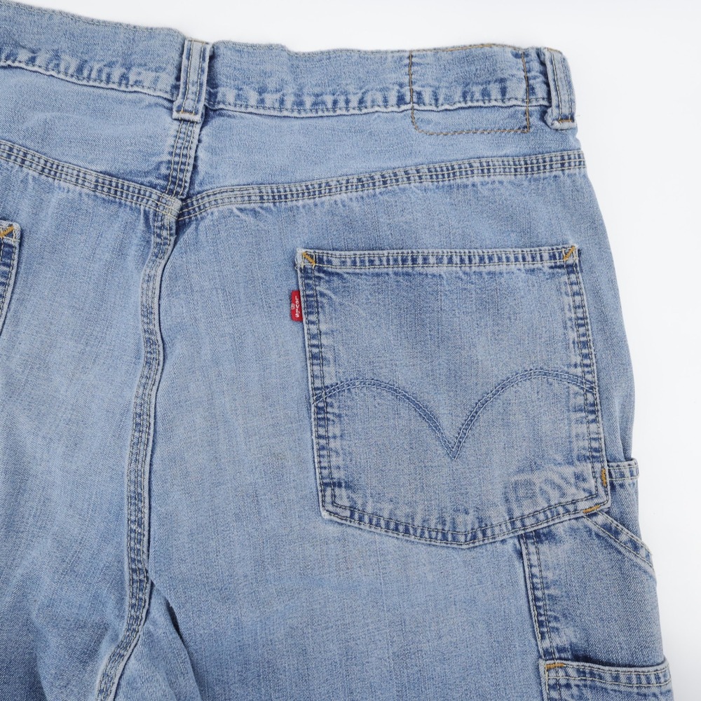 Vintage Levi's Loose Straight Carpenter Jeans Light Wash Blue Mens 36x32